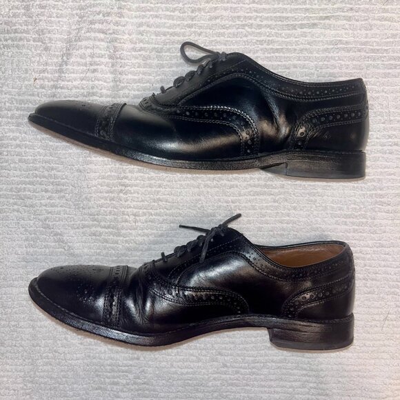 Allen Edmonds Men's 9.5D Strand Black Cap Toe Brogue Oxford - Picture 7 of 9